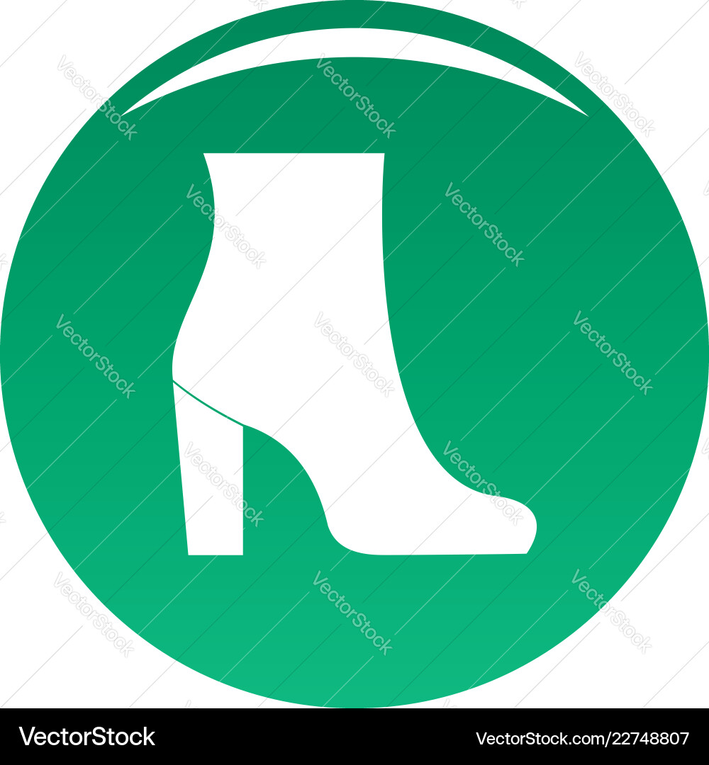 Woman shoes icon green Woman shoes icon green vector image