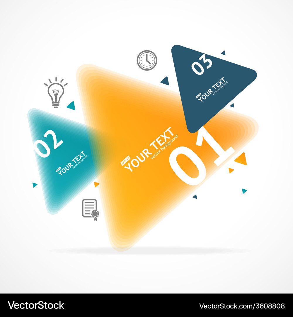 Blurred colorful text boxes infographics Vector Image