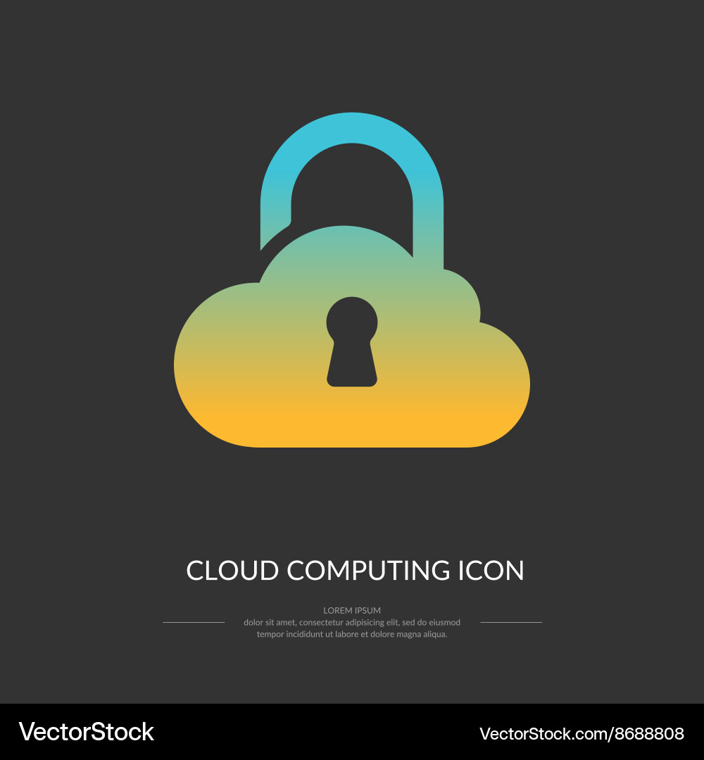 Cloud computing icon vector image
