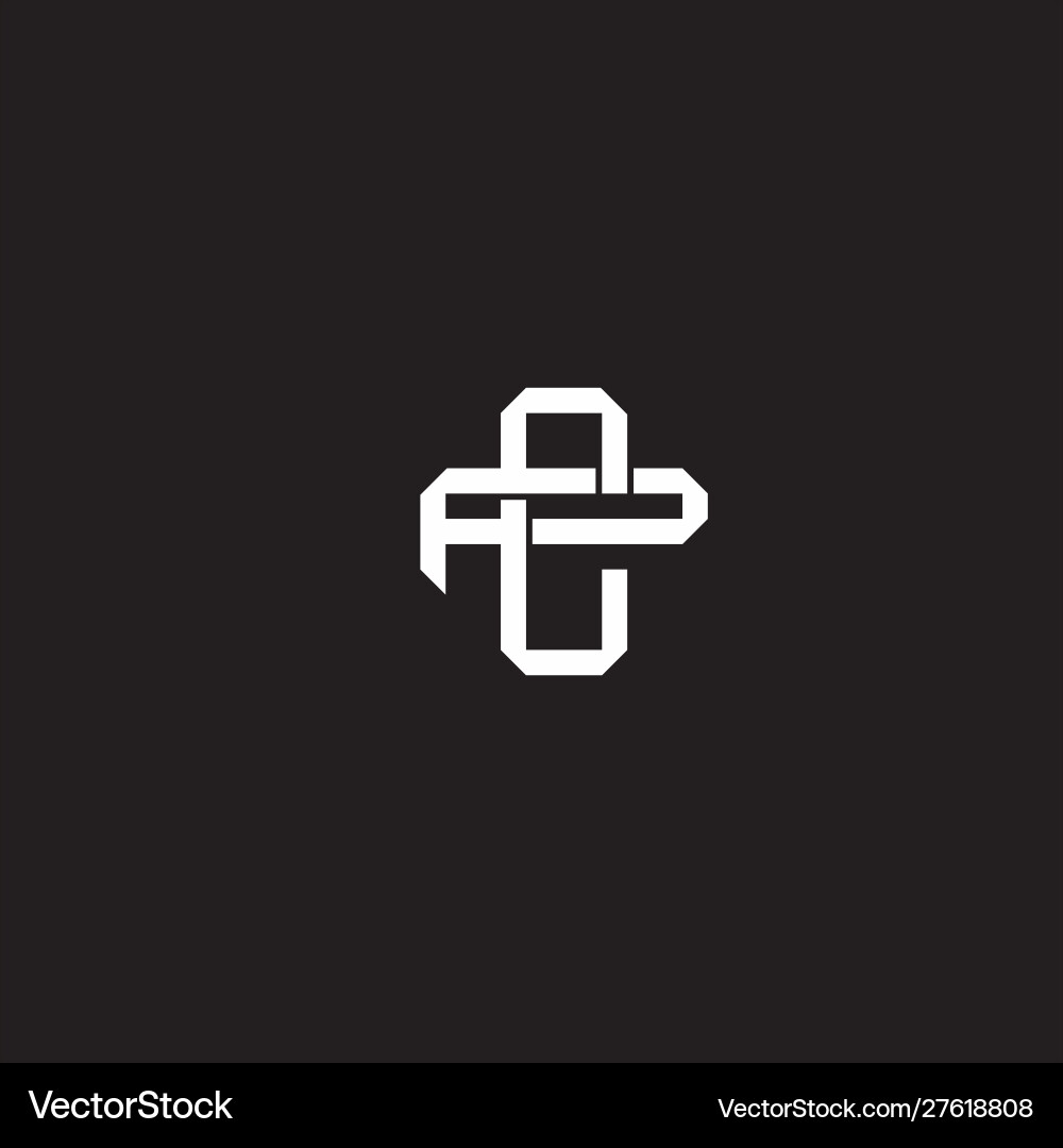 Cp initial letter overlapping interlock logo vector image