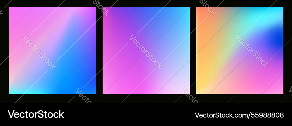 Rainbow background set with gradient colors Rainbow background set with gradient colors vector image