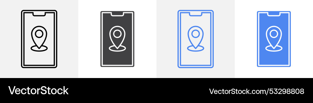 Standort im Telefon-Icon-Set verwenden für Web-ui oder App Standort im Telefon-Icon-Set verwenden für Web-ui oder App Vektorbild