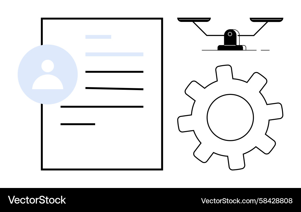Workflow Balance & Efficiency Vector Image