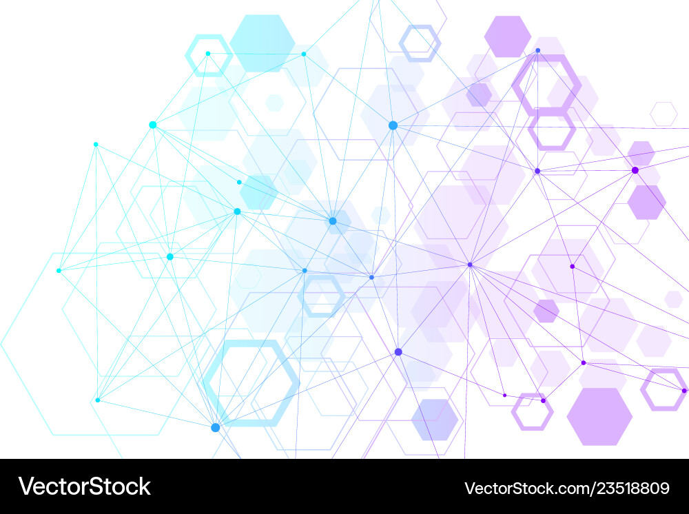 Abstract hexagonal background molecular Abstract hexagonal background molecular vector image