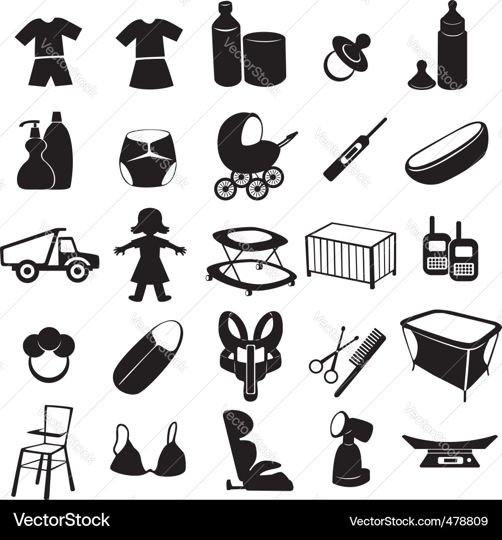 Baby Icons & Symbols vector image