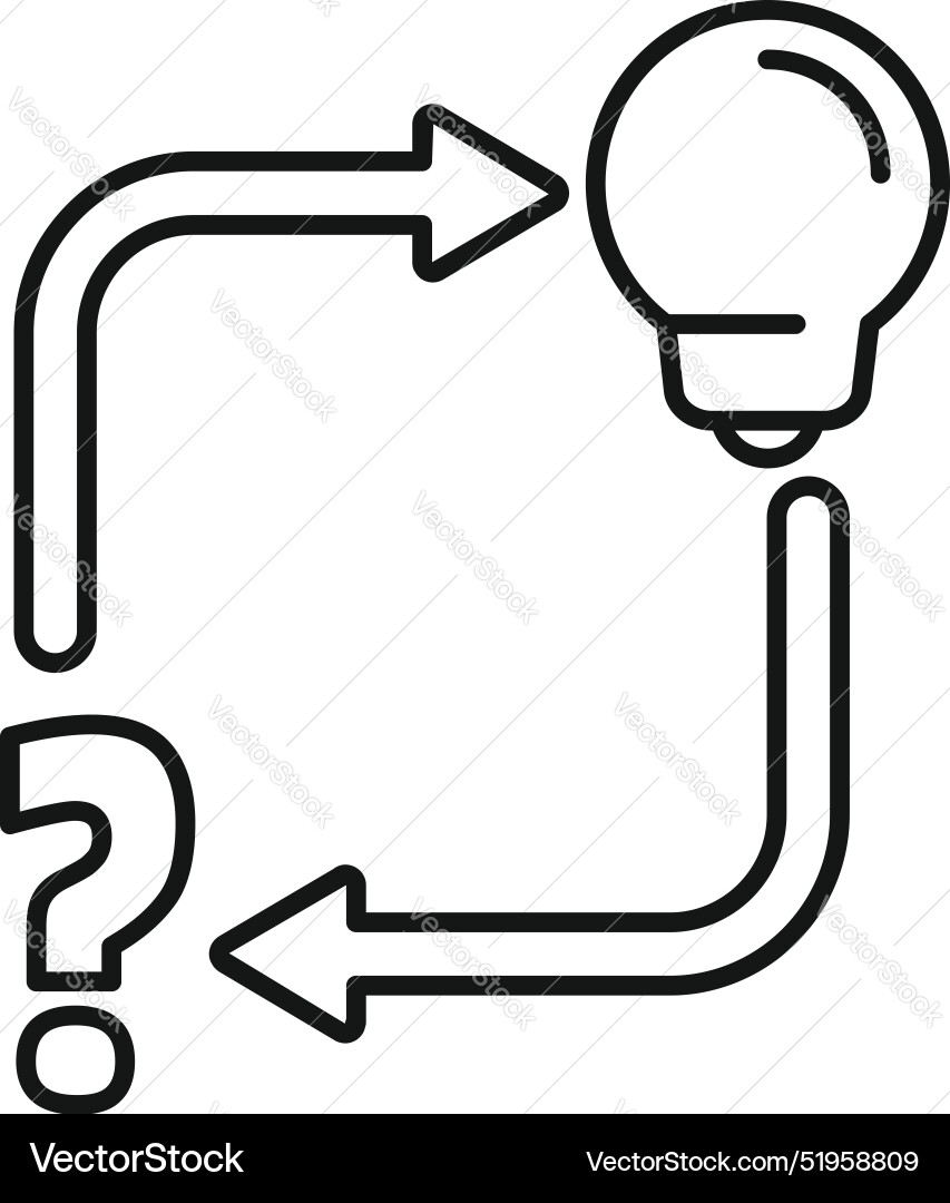 Circular process transforming question mark Circular process transforming question mark vector image