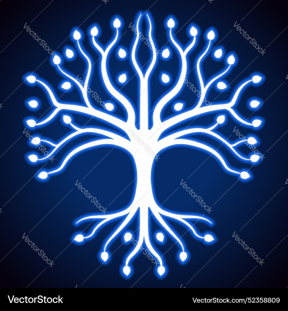 Modern tree silhouette simple shape Modern tree silhouette simple shape vector image