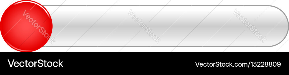 Red blank circle glossy button rounded rectangle vector image