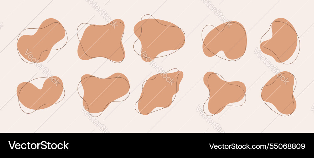 Set of freeform or irregular blob collection Set of freeform or irregular blob collection vector image