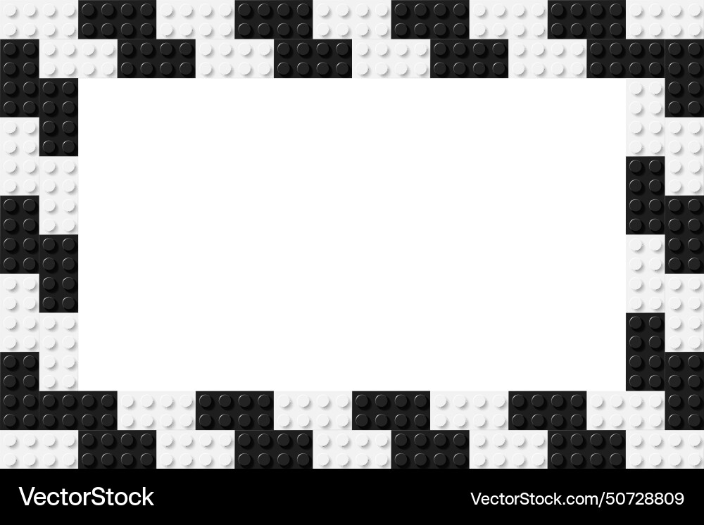 Simple frame composed of two rows black Vector Image