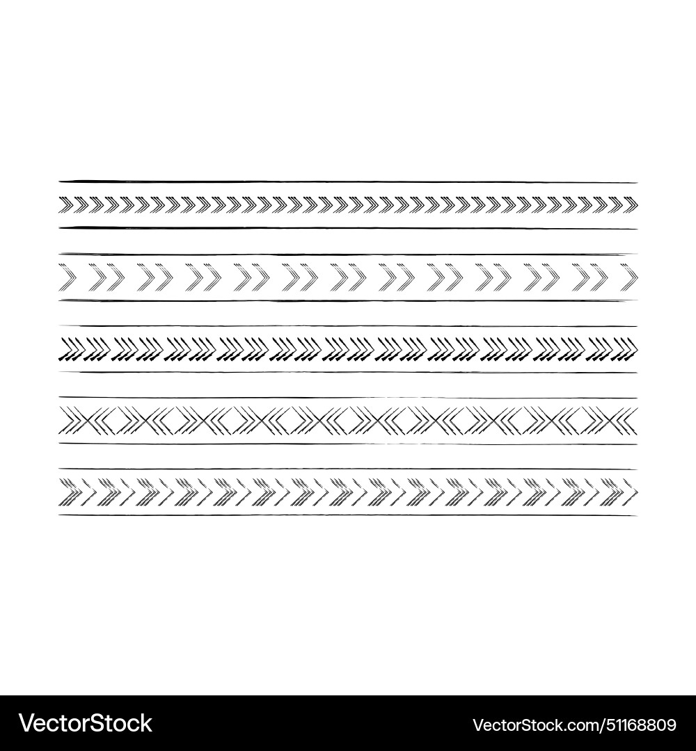 Texture border abstract frame divider horizontal Vector Image