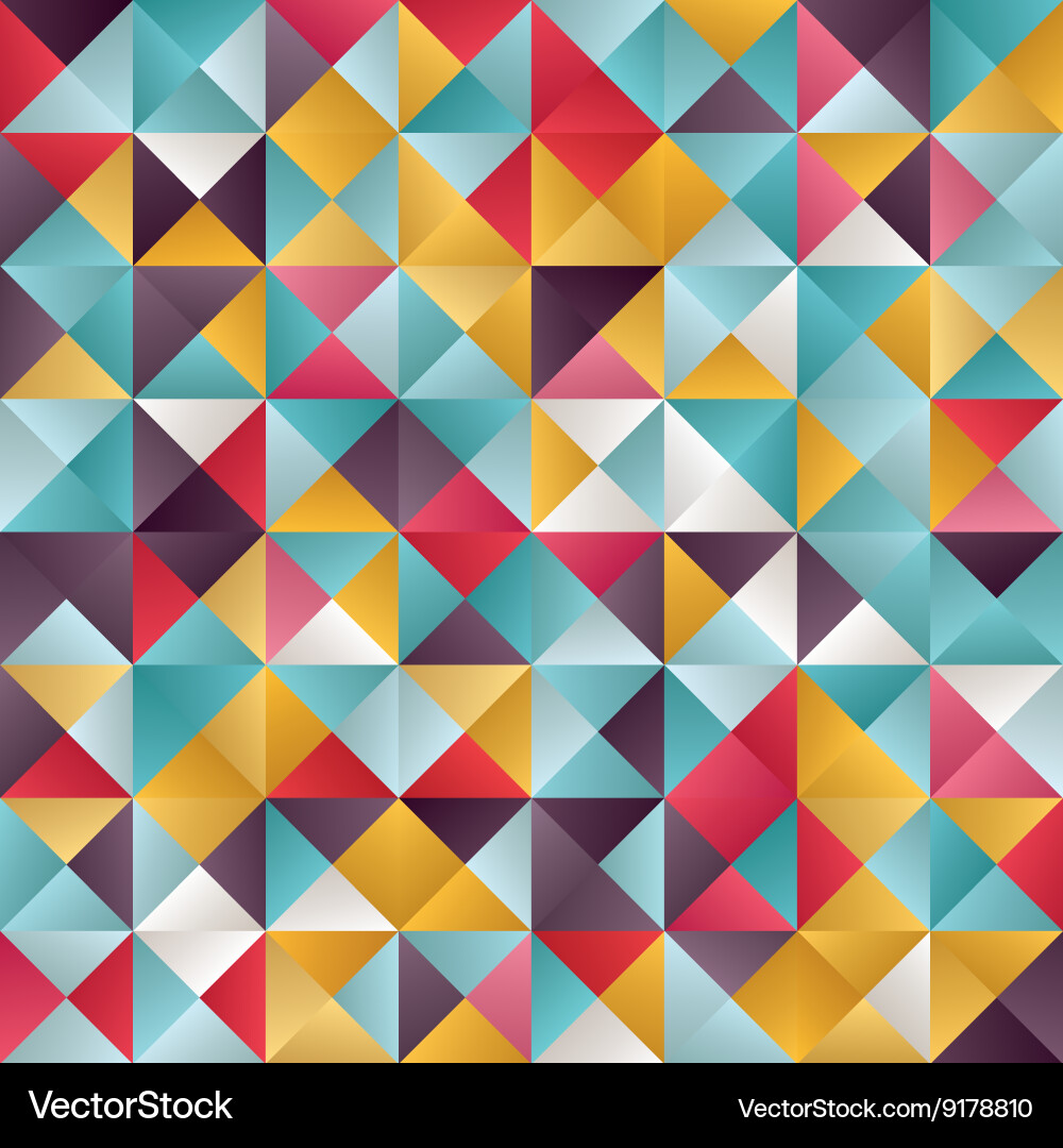 Colorful Triangle Pattern Background vector image