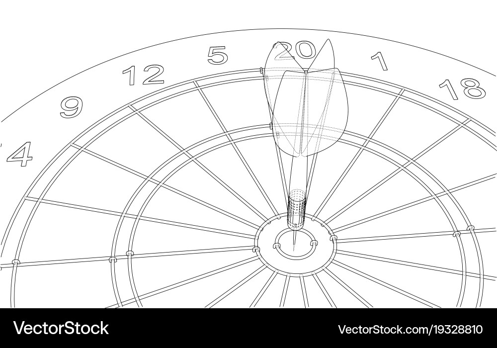Dart Target with Arrow Vector Image