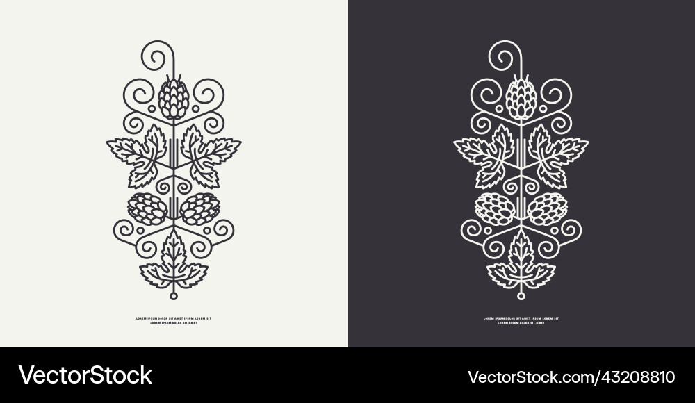 Decorative element in thin line style Decorative element in thin line style vector image