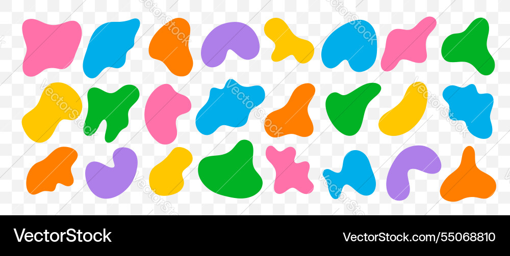 Freeform set abstract irregular random blobs Freeform set abstract irregular random blobs vector image