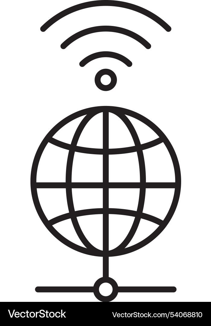 Global line icon design Vector Image
