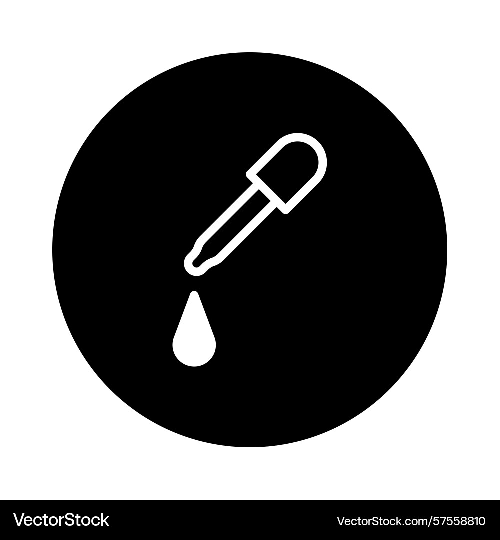 Isolated minimalistic icon featuring a dropper Isolated minimalistic icon featuring a dropper Vector Image
