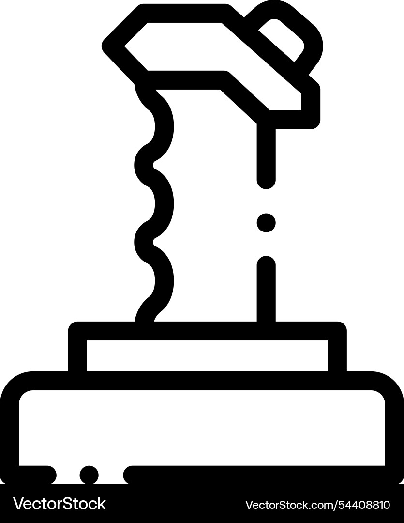 Joystick icon thin linear style design isolated Vector Image