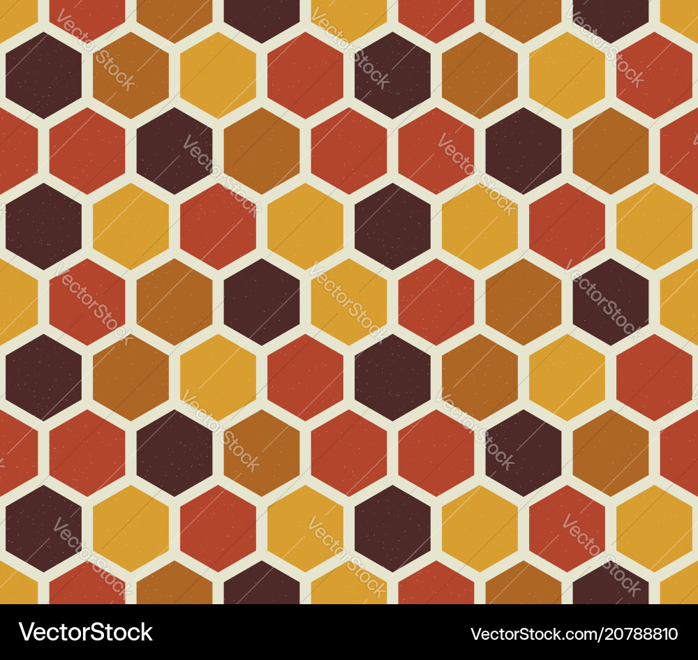 Retro Hexagon Pattern Backdrop vector image