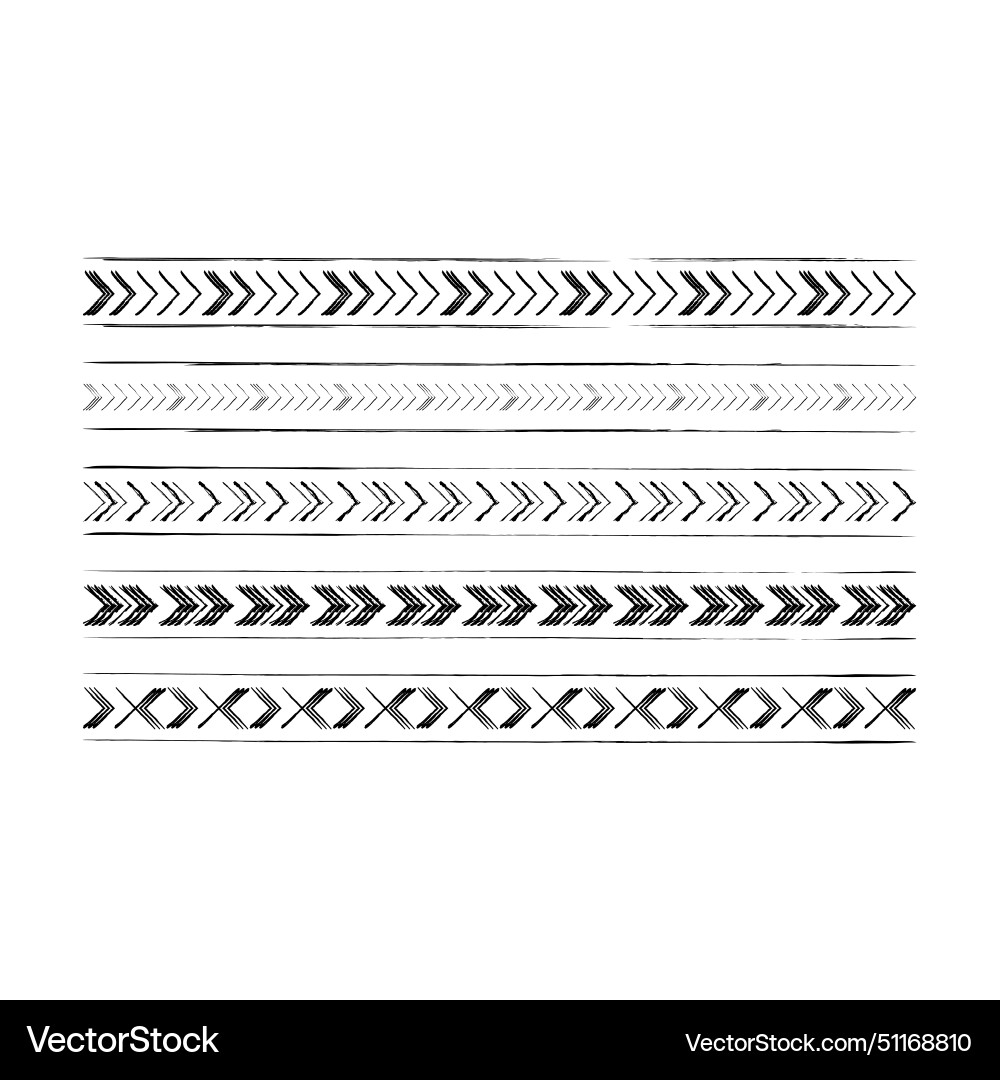 Texture border abstract frame divider horizontal Vector Image