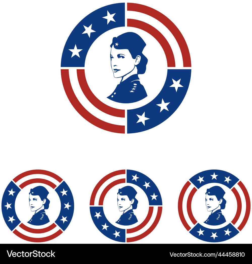 Usa Frau weibliche Soldaten Patriot Veteran Armee Logo Usa Frau weibliche Soldaten Patriot Veteran Armee Logo vektorbild