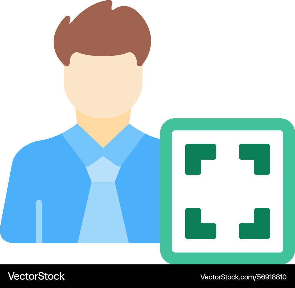User scan icon vector image