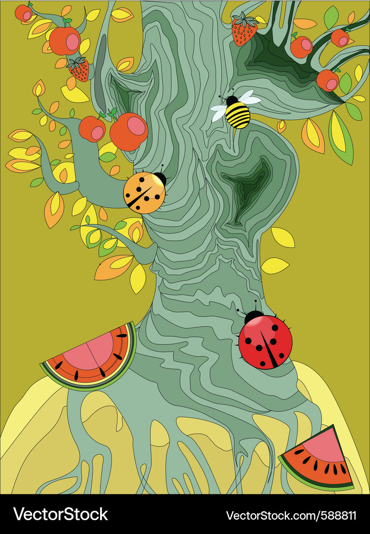 Abstract tree Vector Image