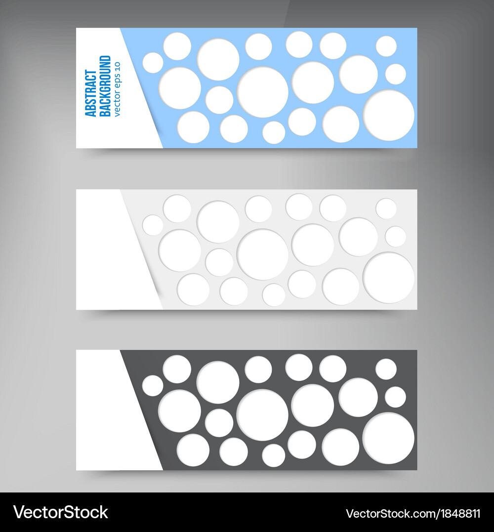 Background banner circles set color shadow Vector Image