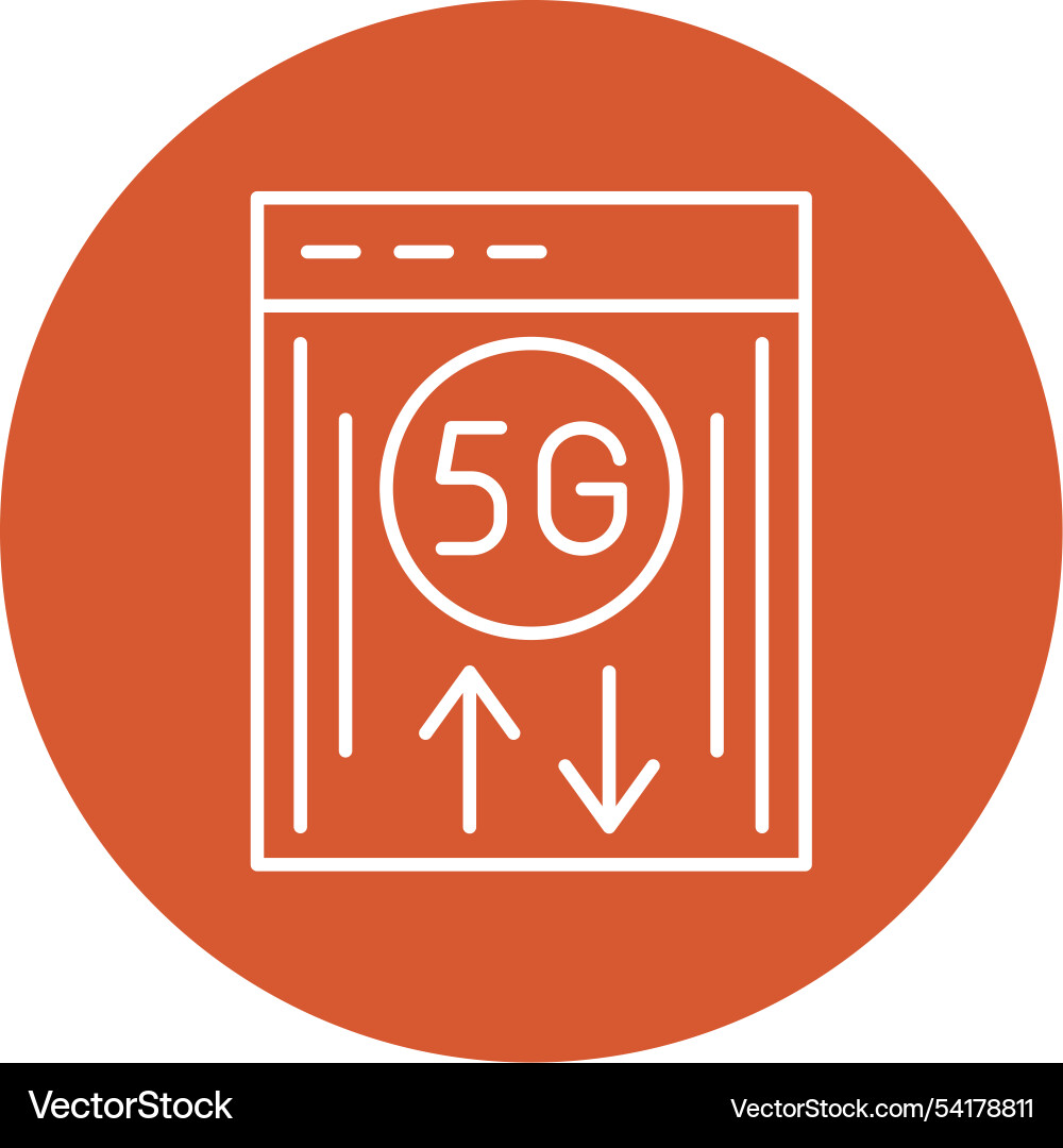 Bandwidth line circle icon Vector Image