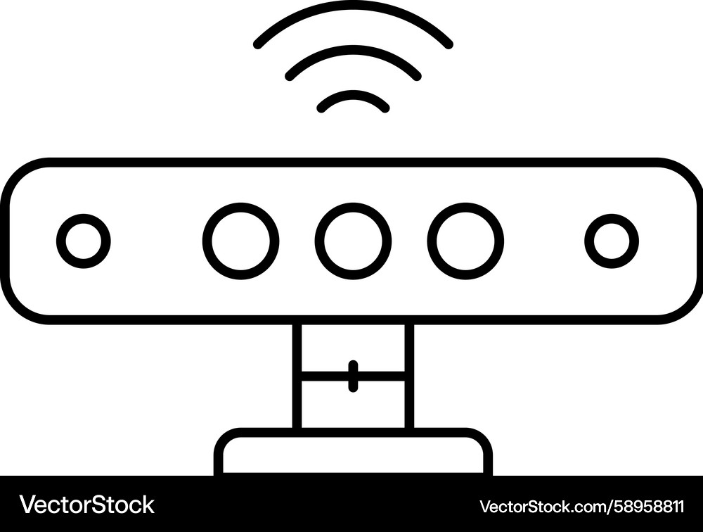 Depth Sensor AR Line Icon Vector Image