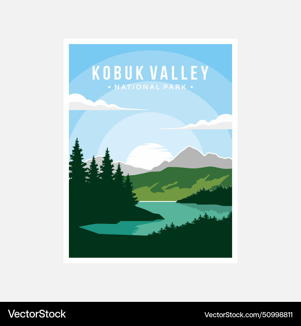 Kobuk Tal Nationalpark Poster Kobuk Tal Nationalpark Poster vektorbild