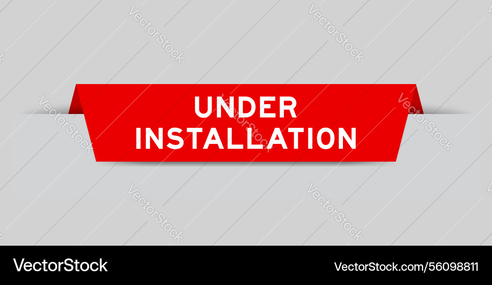 Red color inserted label with word under Red color inserted label with word under vector image