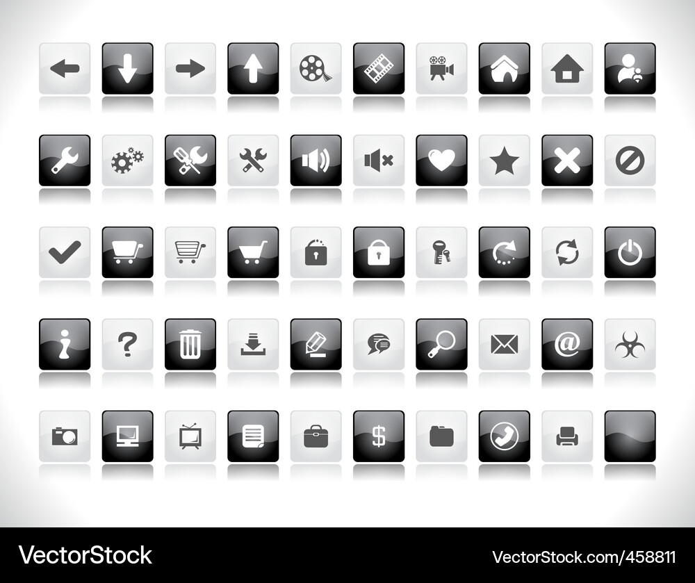 Website menu items Vector Image