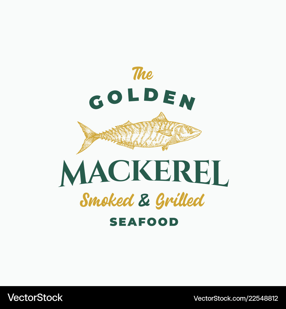 Goldene Makrele geräuchert und gegrillte Meeresfrüchte Goldene Makrele geräuchert und gegrillte Meeresfrüchte vektorbild