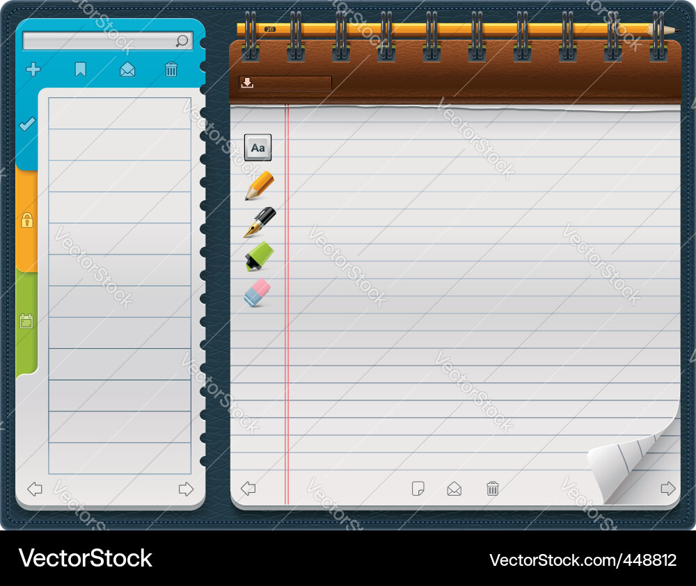 Notebook Template Vector Image