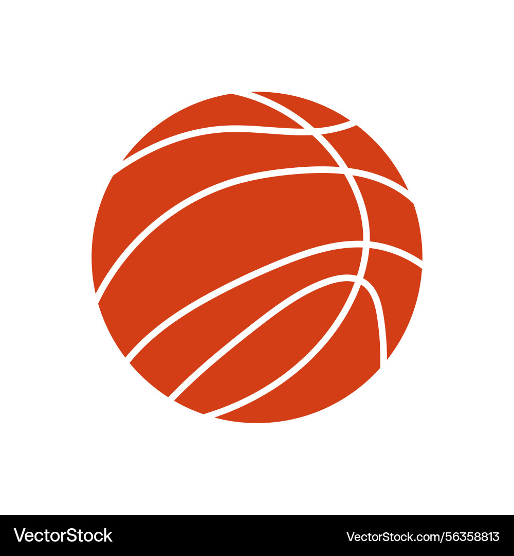 Basketball ball in flat design professional Vector Image