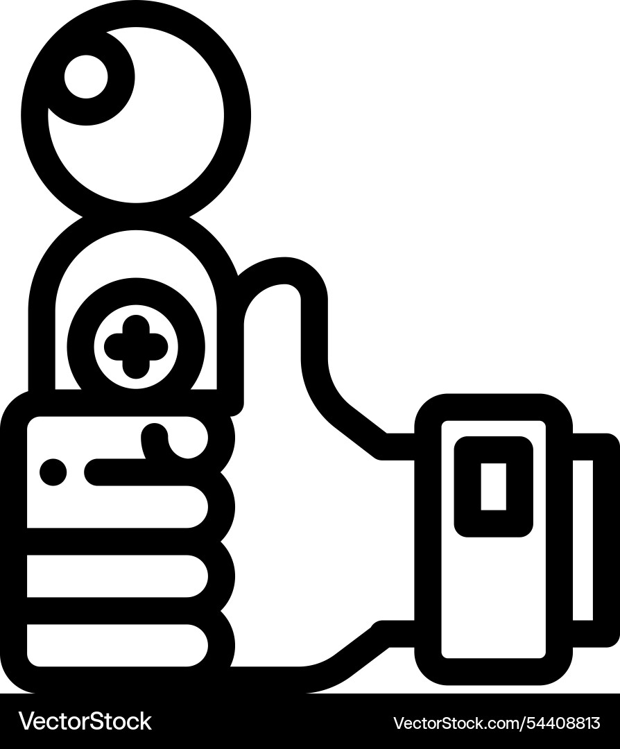 Joystick icon thin linear style design isolated Joystick icon thin linear style design isolated vector image