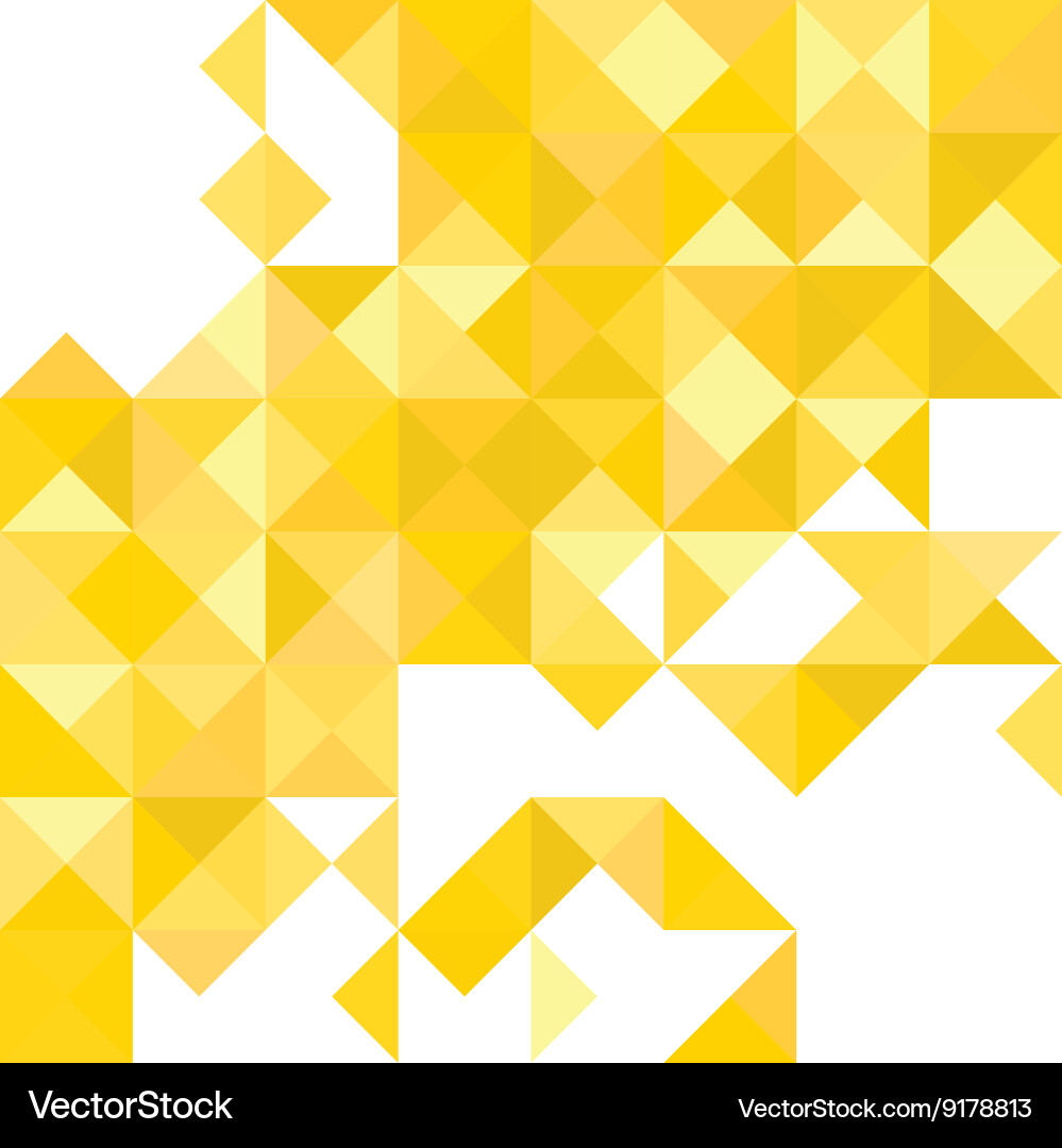 Yellow Geometric Pattern - Triangles & Squares vector image