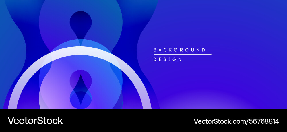 Abstract blue background overlapping shapes Vector Image