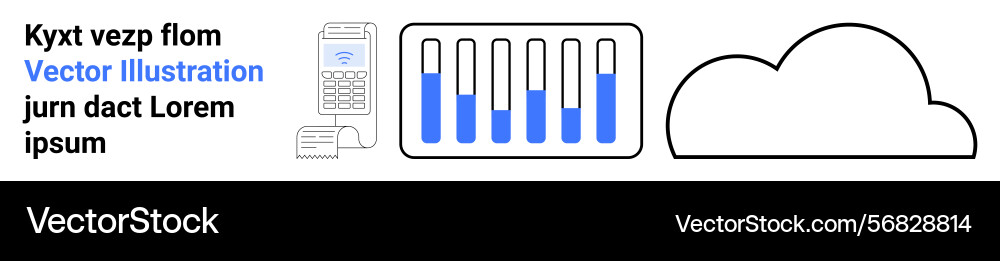 Cloud storage connection with data display Cloud storage connection with data display vector image