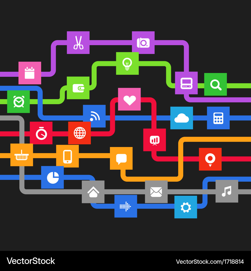 Data Flow & Network Concept vector image