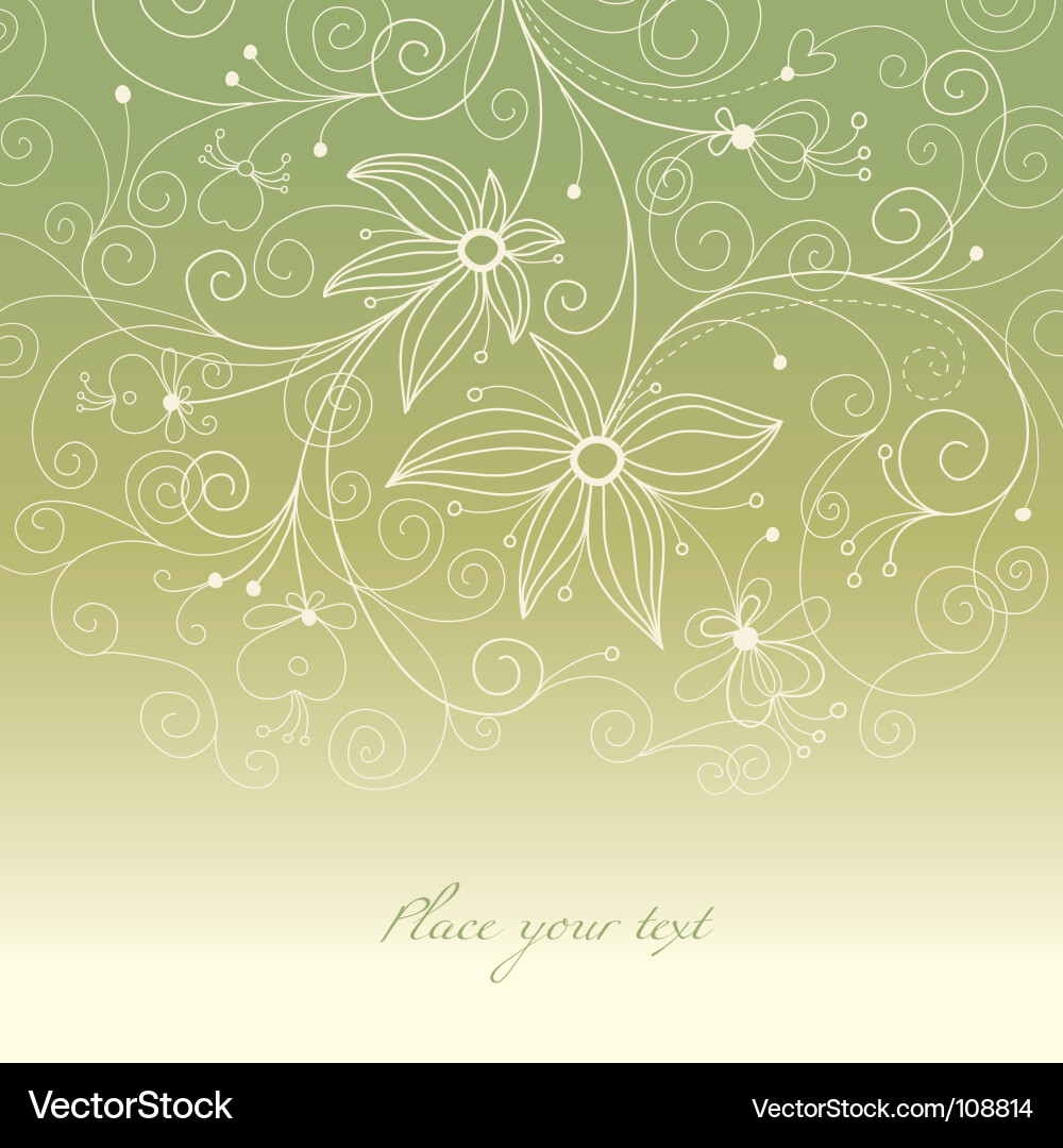 Floral Swirl Background Vector Image