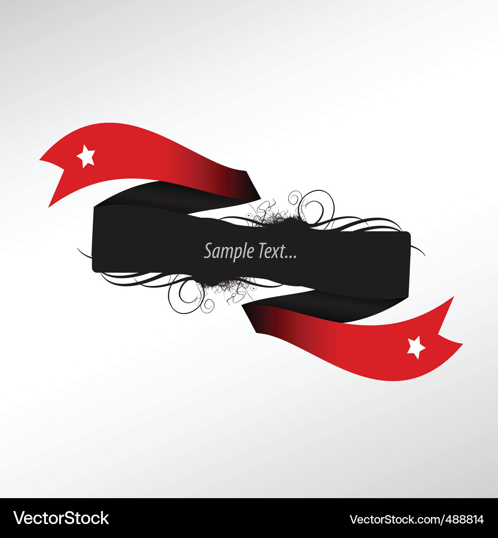 Ribbon frame Vector Image