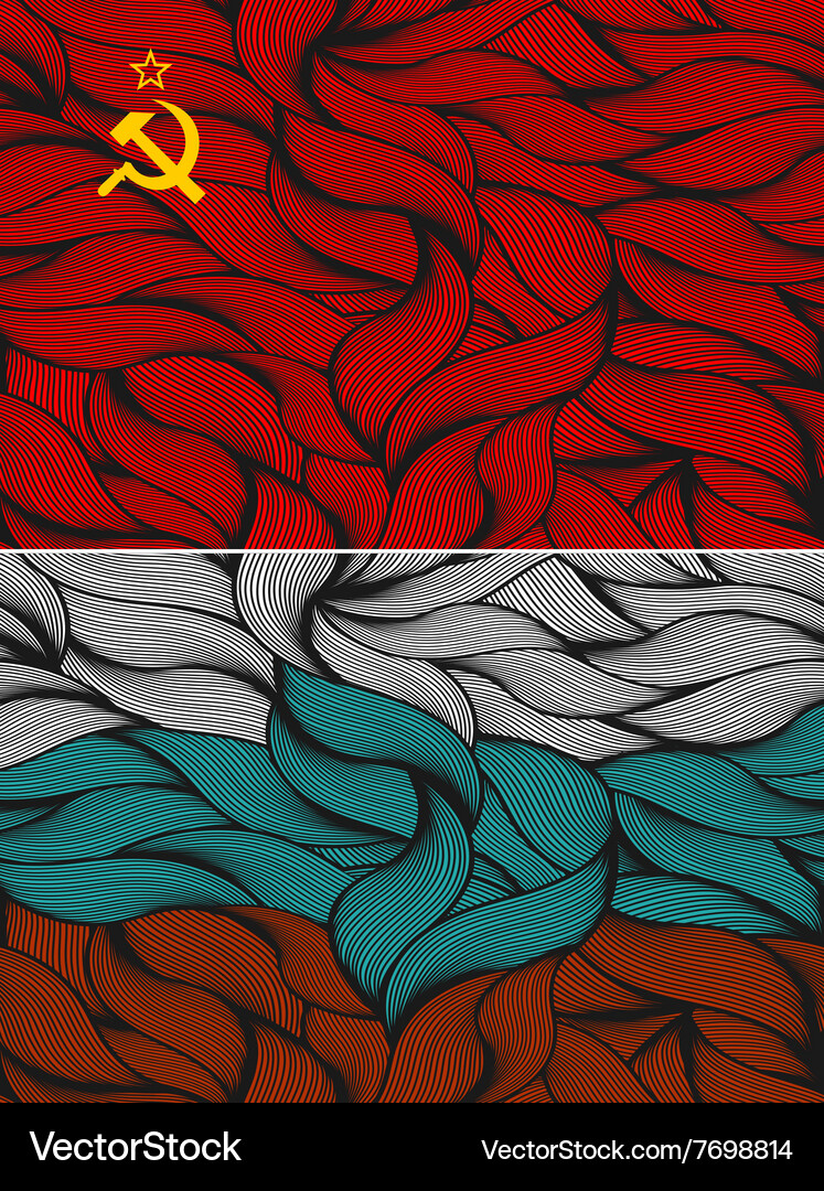 Set of two flags Vector Image
