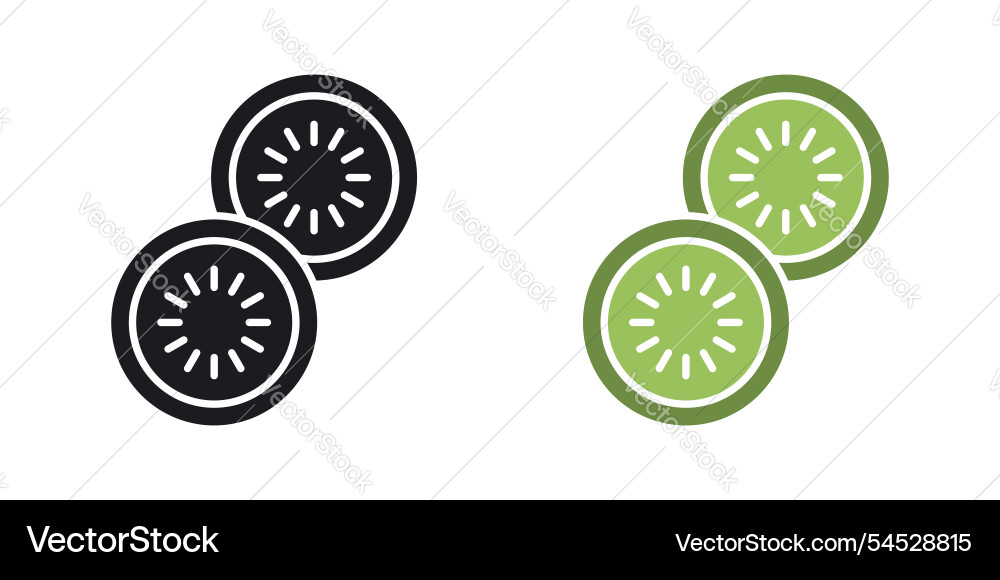 Cucumber slice icon Vector Image