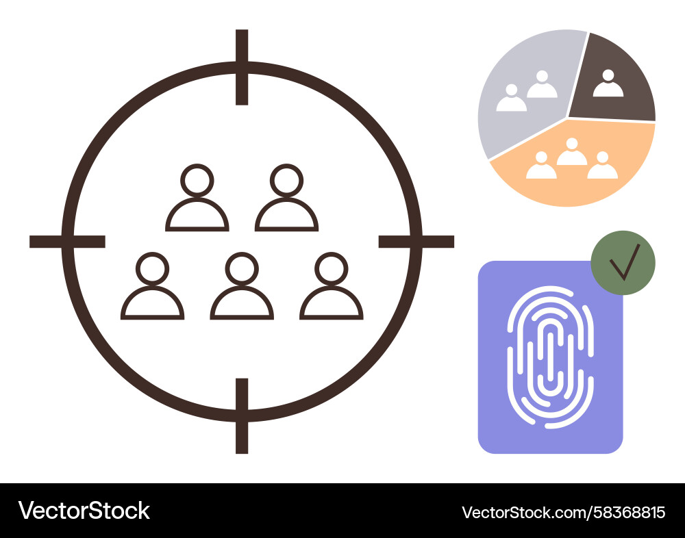 Demographic Segmentation Analysis Vector Image