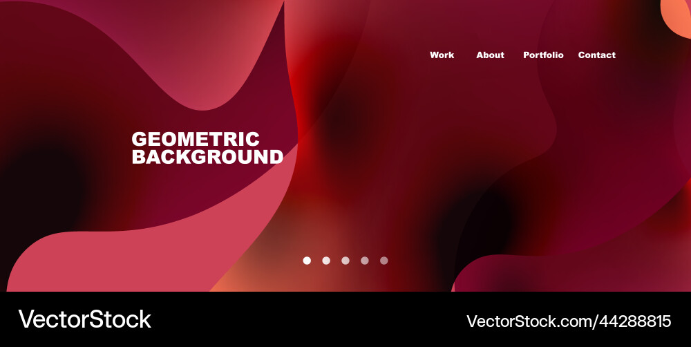 Flowing gradient colors and round elements Vector Image