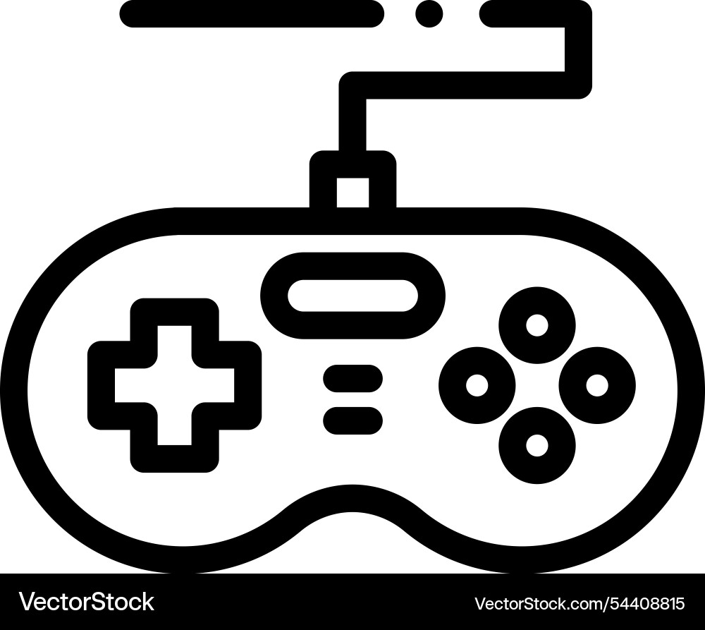 Joystick icon thin linear style design isolated Joystick icon thin linear style design isolated vector image