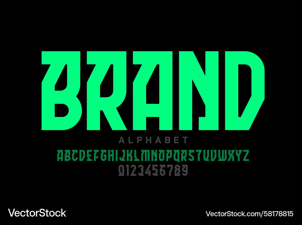 Modern Alphabet Font Set - Style Vector Image