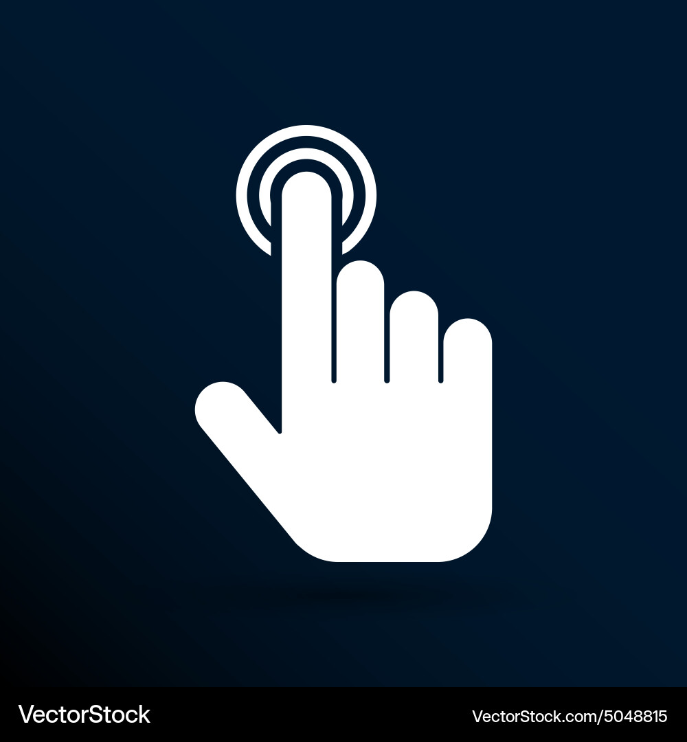 Pointer Finger Icon - Click vector image